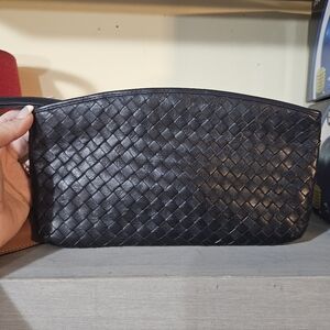 Meyers Vintage Woven Leather Wristlet